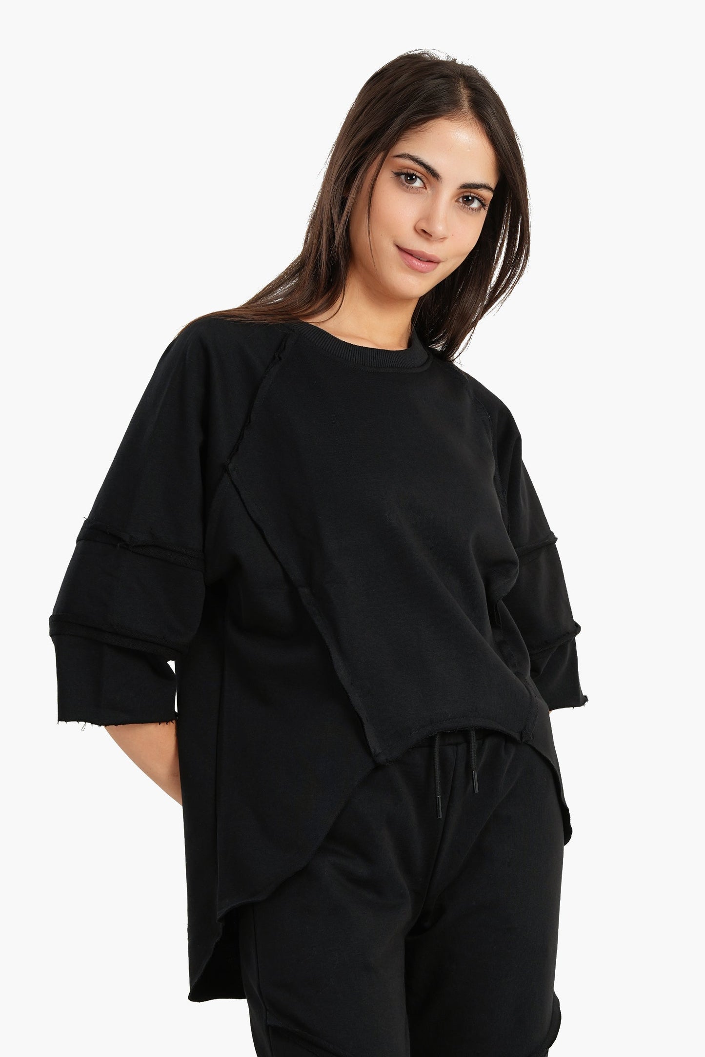 Carina Lounge Sweatshirt with 3/4 Sleeves