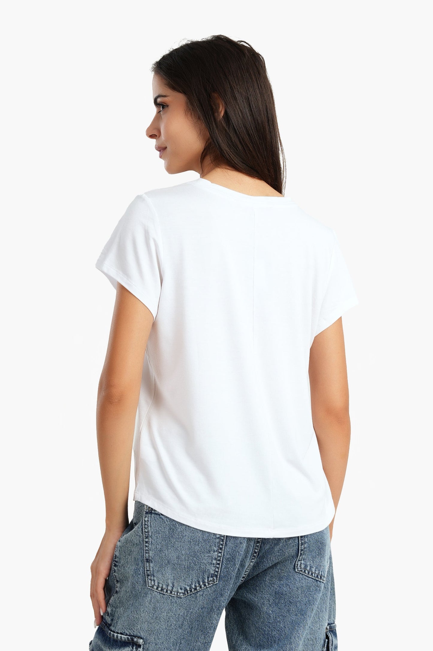 Viscose V-Neck T-Shirt