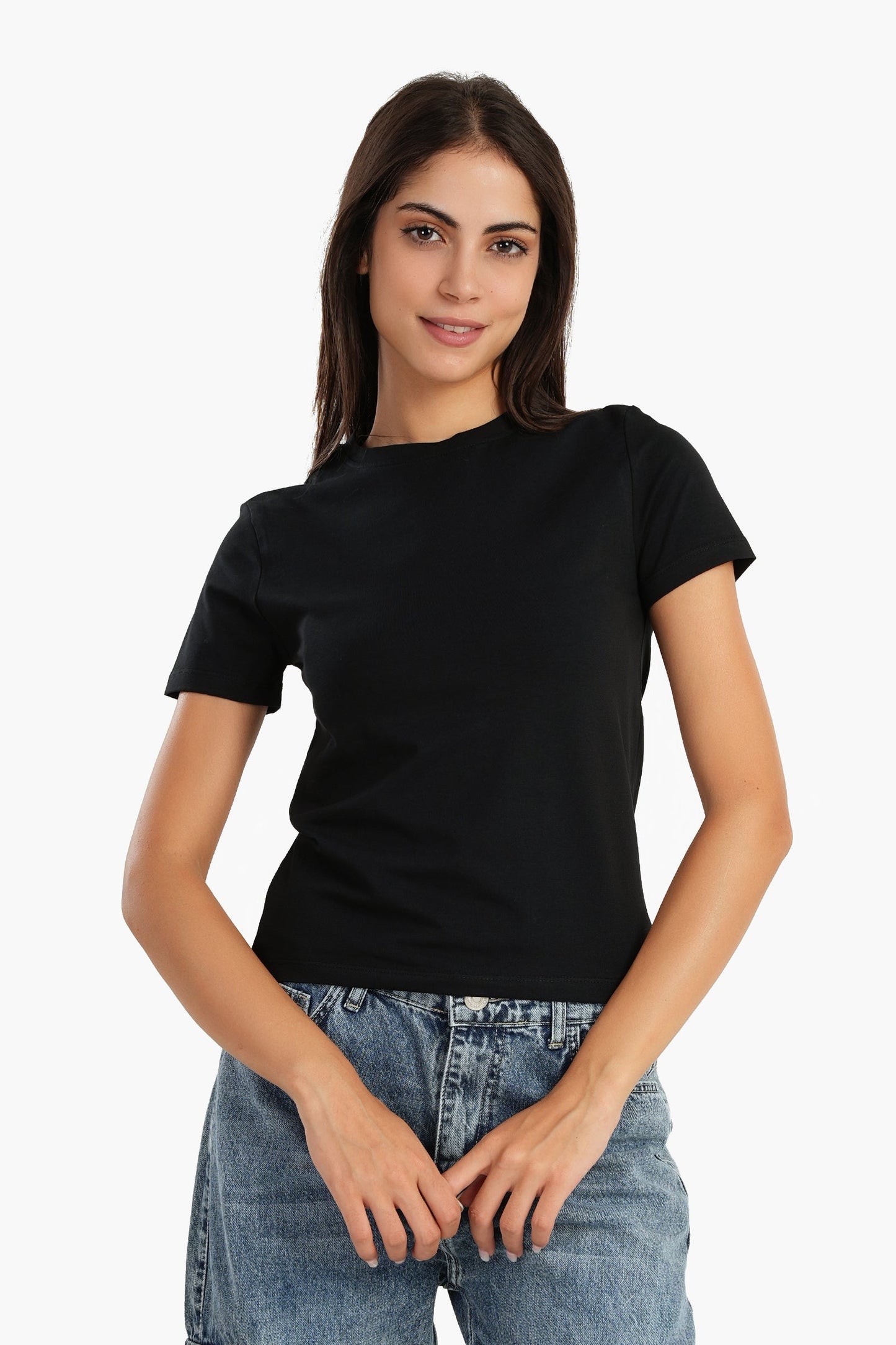 Cotton Basic Slip-on T-Shirt