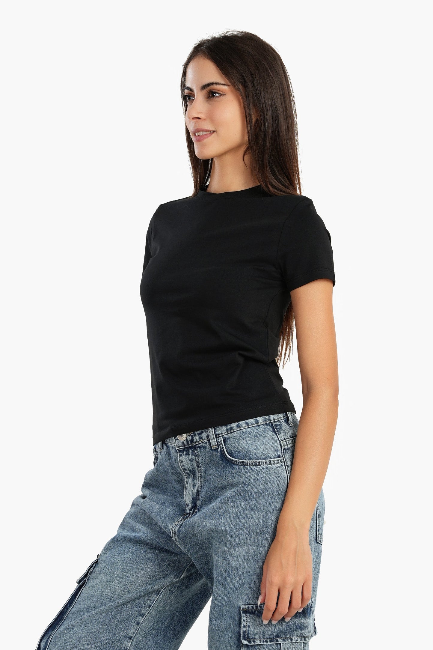 Cotton Basic Slip-on T-Shirt