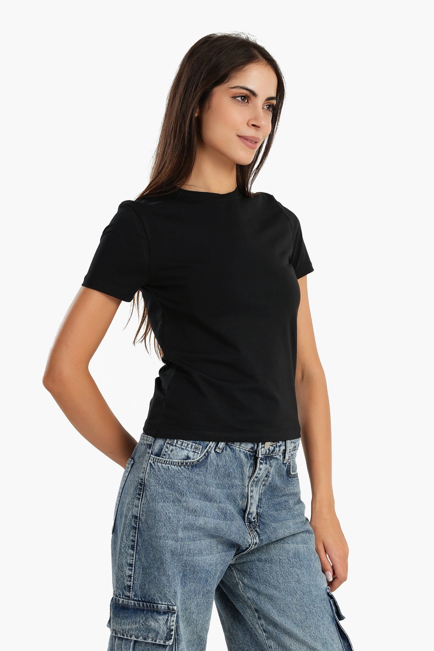 Cotton Basic Slip-on T-Shirt