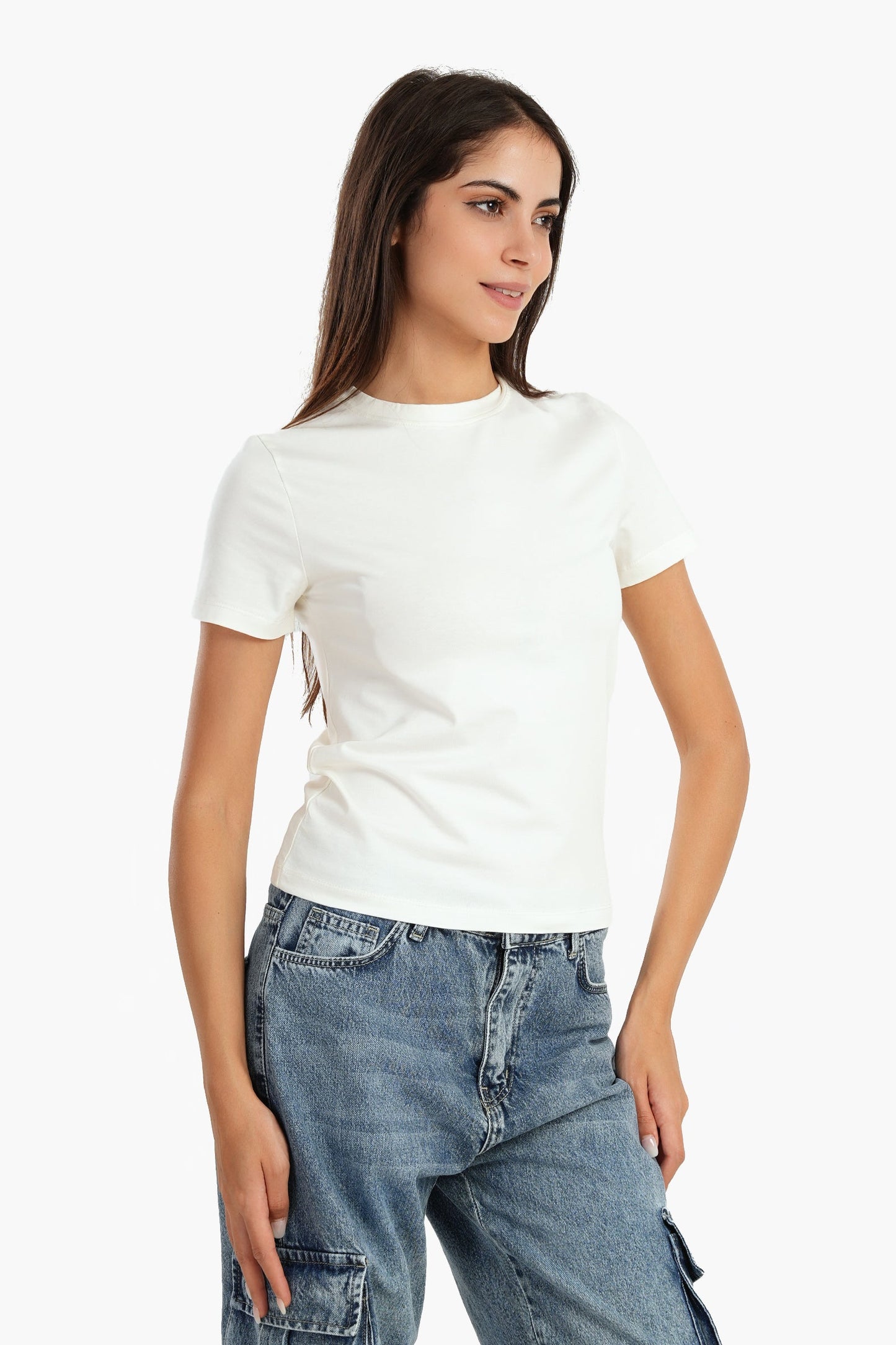 Cotton Basic Slip-on T-Shirt