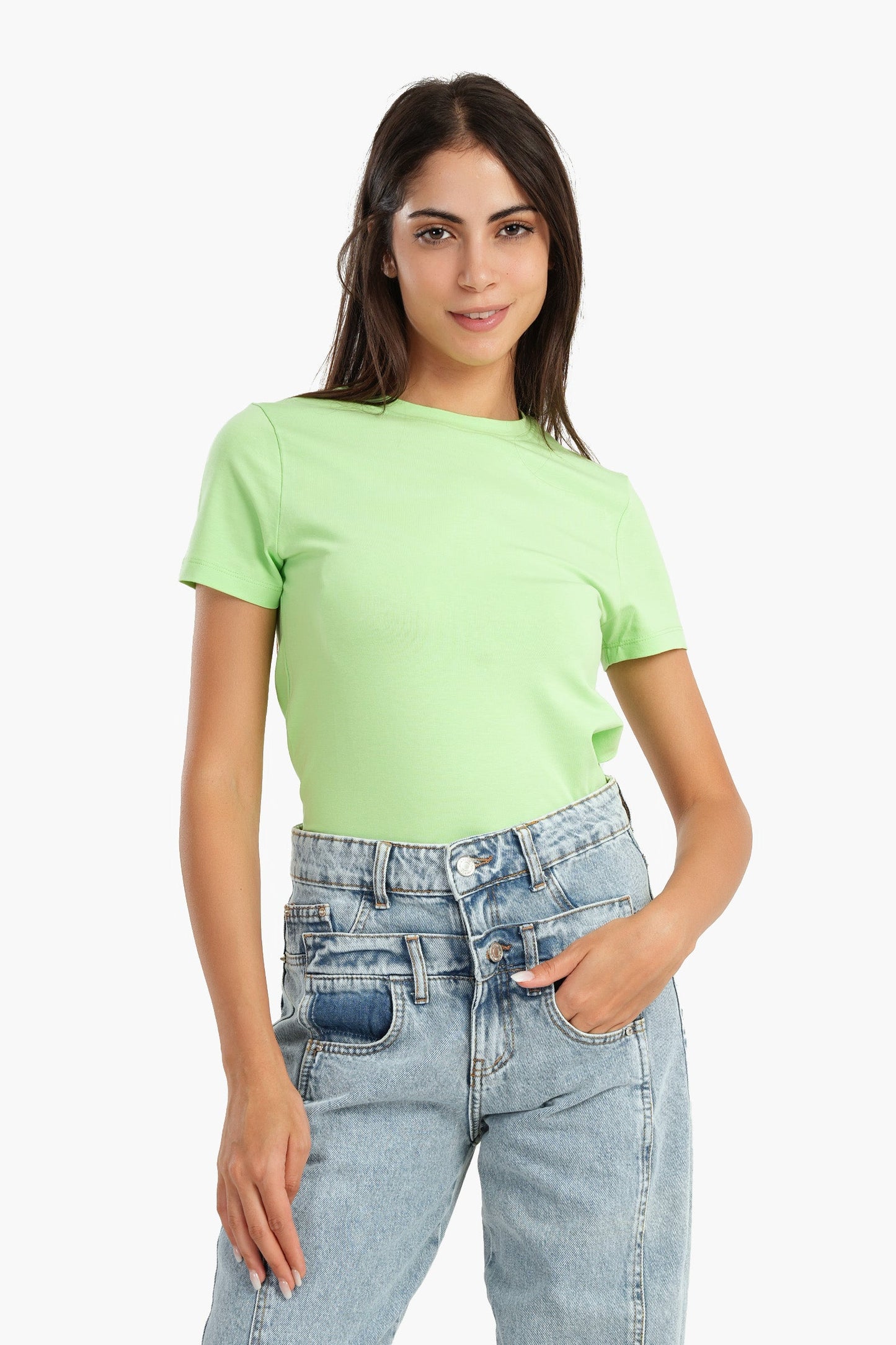 Cotton Basic Slip-on T-Shirt