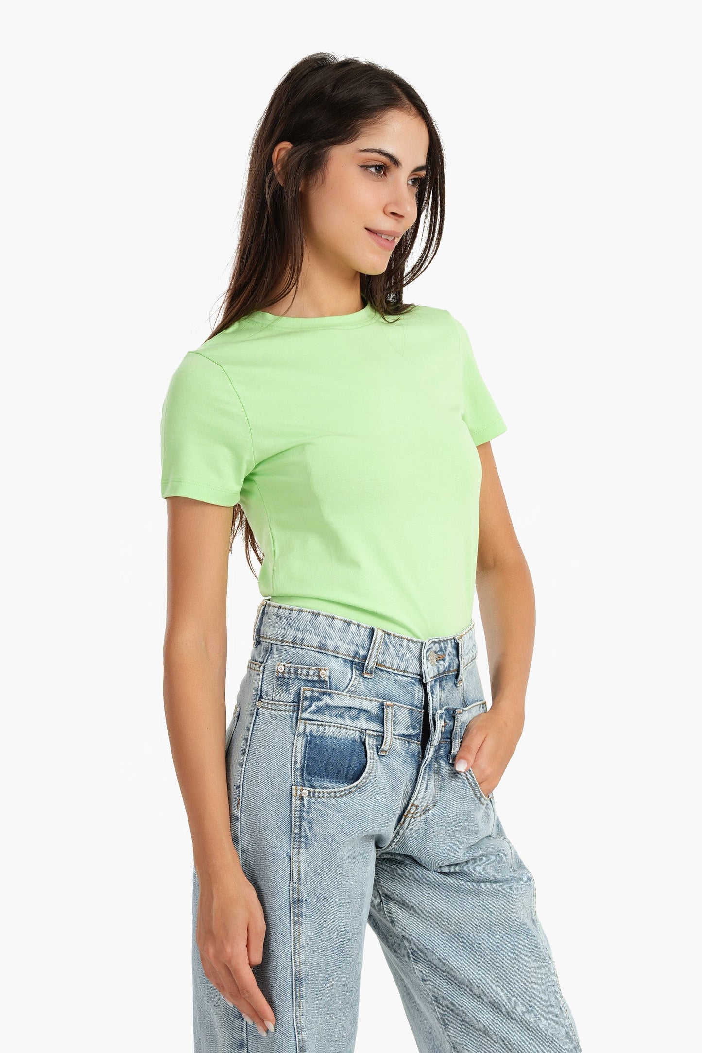 Cotton Basic Slip-on T-Shirt