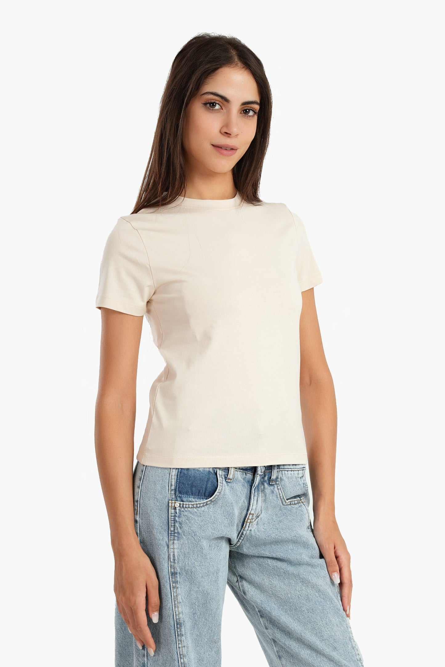 Cotton Basic Slip-on T-Shirt