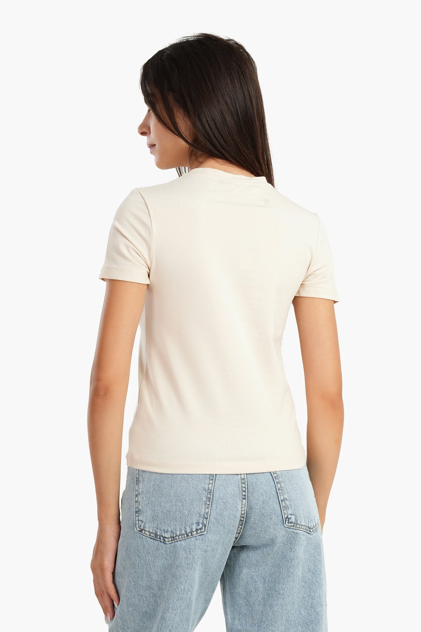 Cotton Basic Slip-on T-Shirt