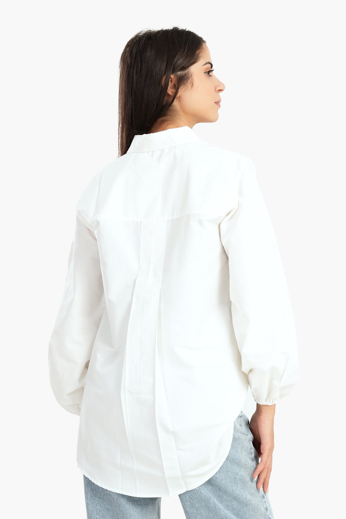 Carina Poplin Shirt with Elastic Cuffs