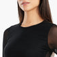 Black Top with Transparent Back