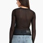 Black Top with Transparent Back