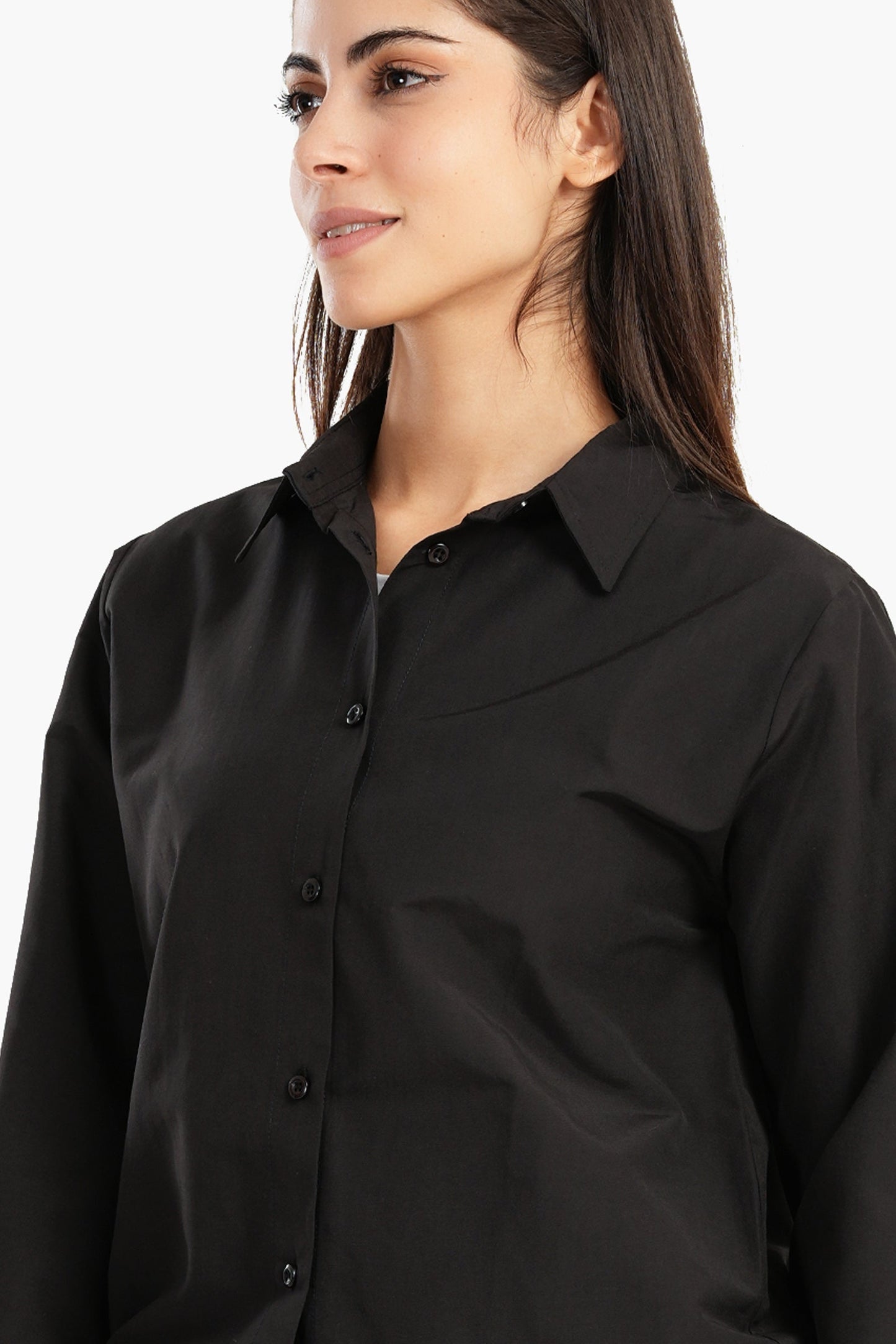 Carina Poplin Shirt with Elastic Cuffs