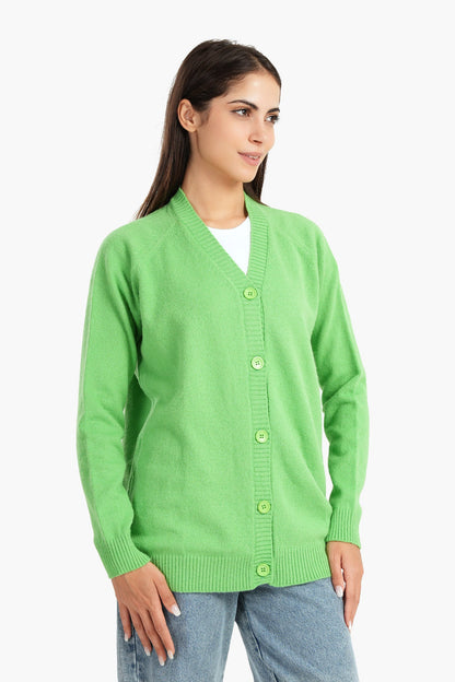 كارديجان مع زر للإغلاق