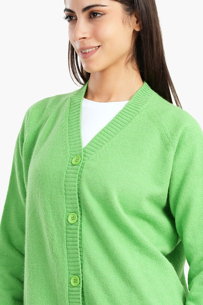كارديجان مع زر للإغلاق