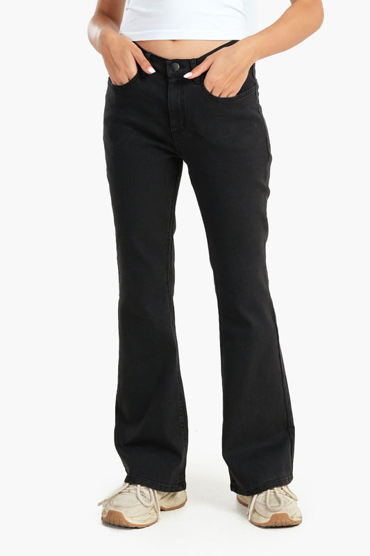 بنطال جينز رمادي واسع