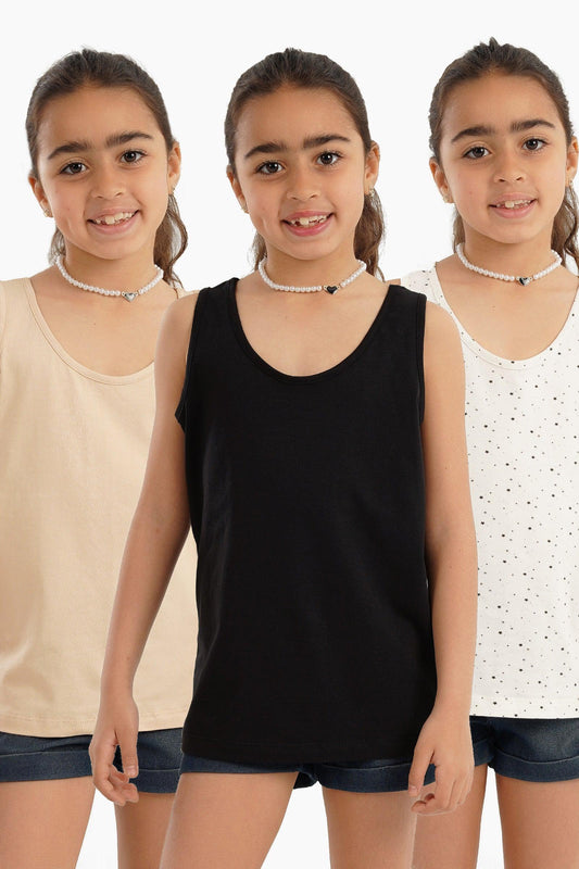 Carina Pack of 3 Basic Top for Girls