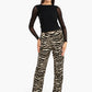 Carina Zebra Print Straight Cut Pants