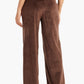 Dark Brown Velvet Wide Leg Pyjama Pants