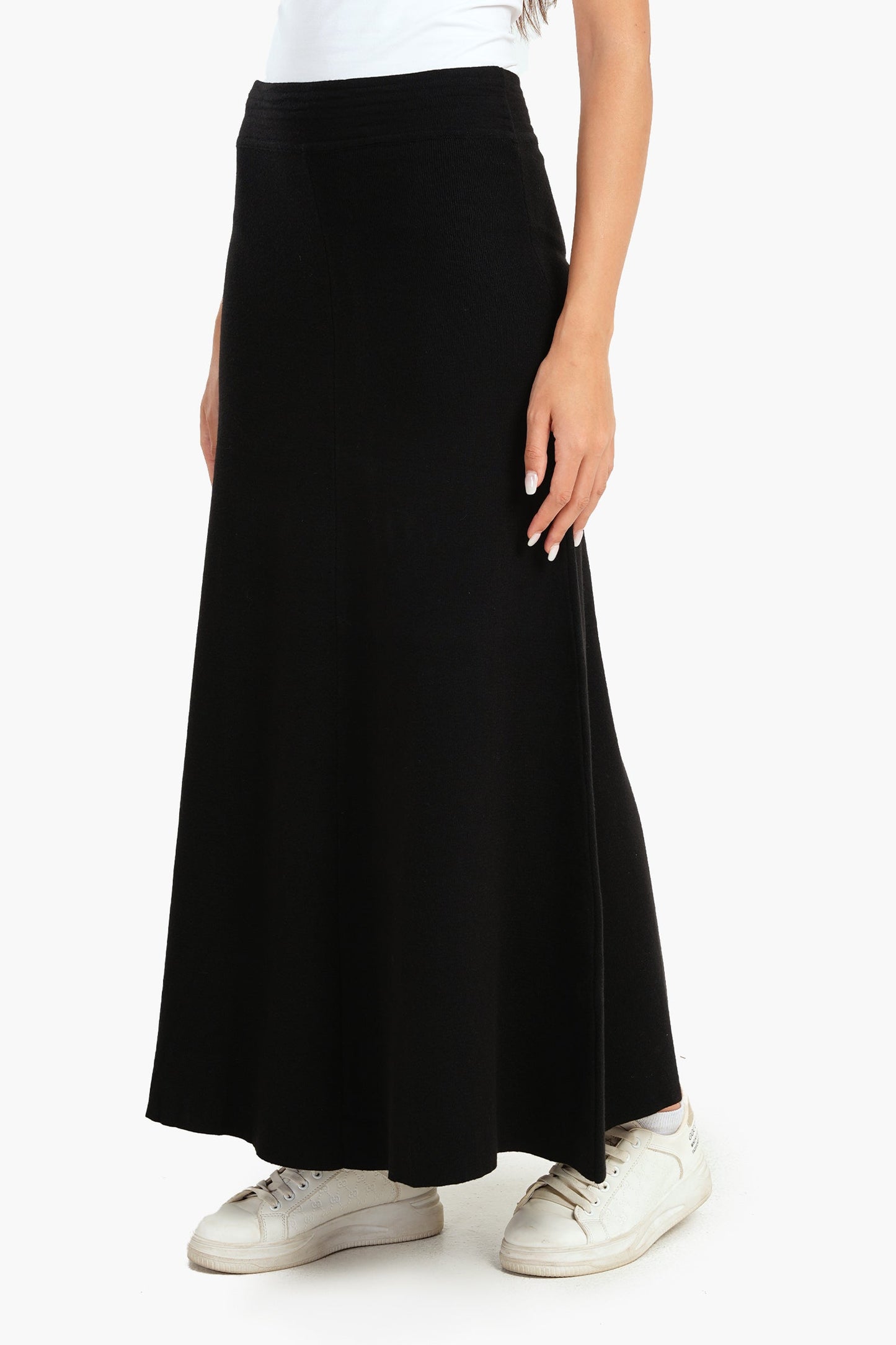 Carina Black A-Line Maxi Skirt