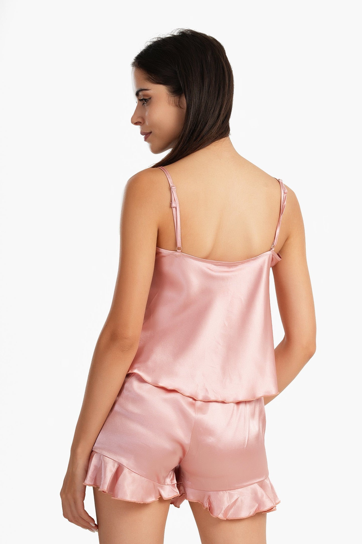 Carina Satin Round Neck Pyjama Set