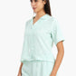 Aqua Self Pattern Pyjama Shirt Top