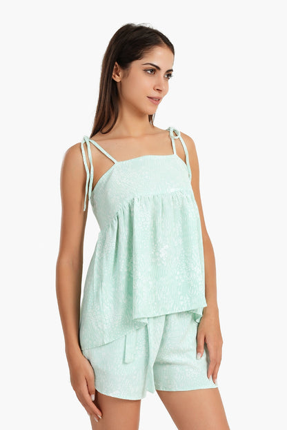 بيجامة علوية بنقشة مائية