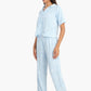 Light Blue Self Pattern Pyjama Set