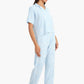 Light Blue Self Pattern Pyjama Set