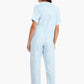 Light Blue Self Pattern Pyjama Set