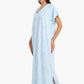 Light Blue V-Neck Maxi Nightgown