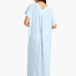 Light Blue V-Neck Maxi Nightgown