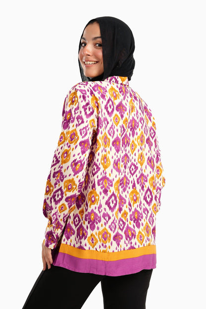 Self-Printed Voile Shirt