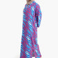 Full Printed Dress in Long Puffy Sleeves