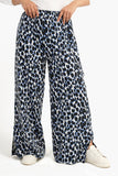 High Waist Voile Printed Pants