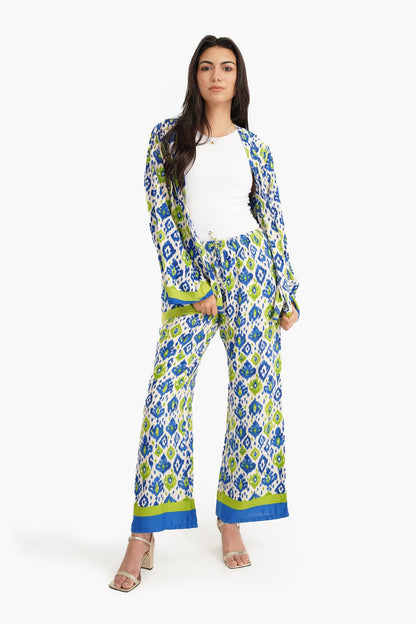 Printed Pants with Elastic Waist