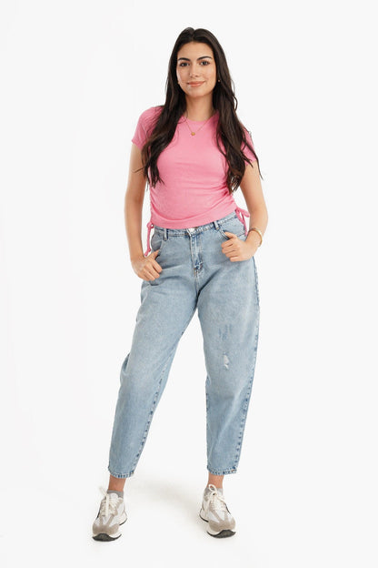 Crop Top with Side Drawstring