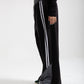 Black Elastic Waist Wide-Leg Sweatpants