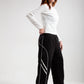 Black Trendy Active Pants