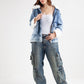 Denim Jacket with Fur Collar & Cuffs