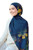 Sun Flower Printed Chiffon Crepe Scarf