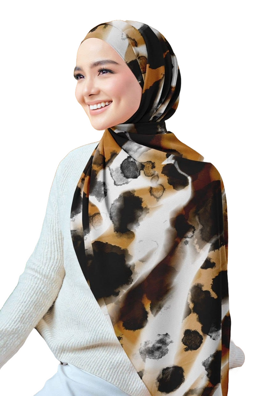 Printed Chiffon Crepe Scarf