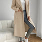 Beige Classic Wool Coat with Tie-Belt