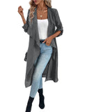 Gray Asymmetrical Wool Coat