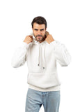 White Melton Oversized Hoodie