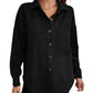 Black Velvet Ribbed Comfort Shirt