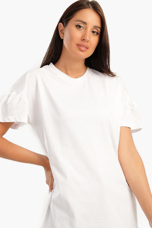 بلوزة بيجاما بأكمام مكشكشة