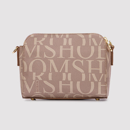 حقيبة كروس مطبوعة بسحاب ثلاثي