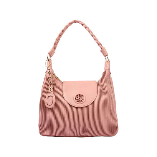 شنطة يد جلد مضلع