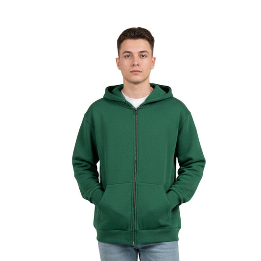 Zipper Melton Hoodie - هودي ميلتون مبطن بسوسته