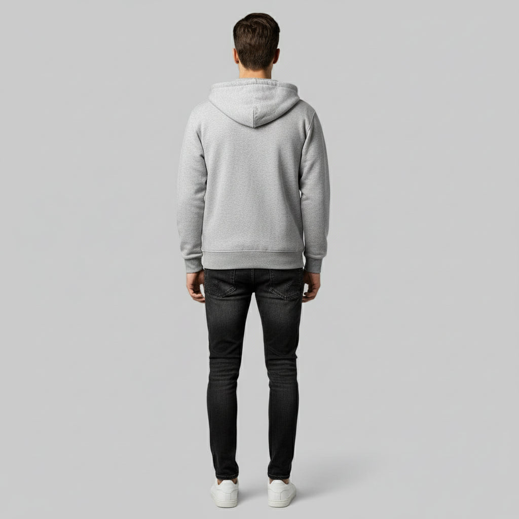Zipper Melton Hoodie - هودي ميلتون مبطن بسوسته