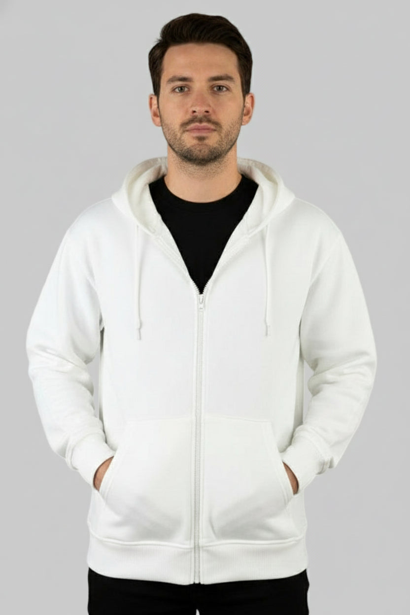 Zipper Melton Hoodie - هودي ميلتون مبطن بسوسته