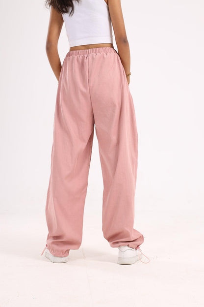 Casual Pants with Drawstring Cuffs